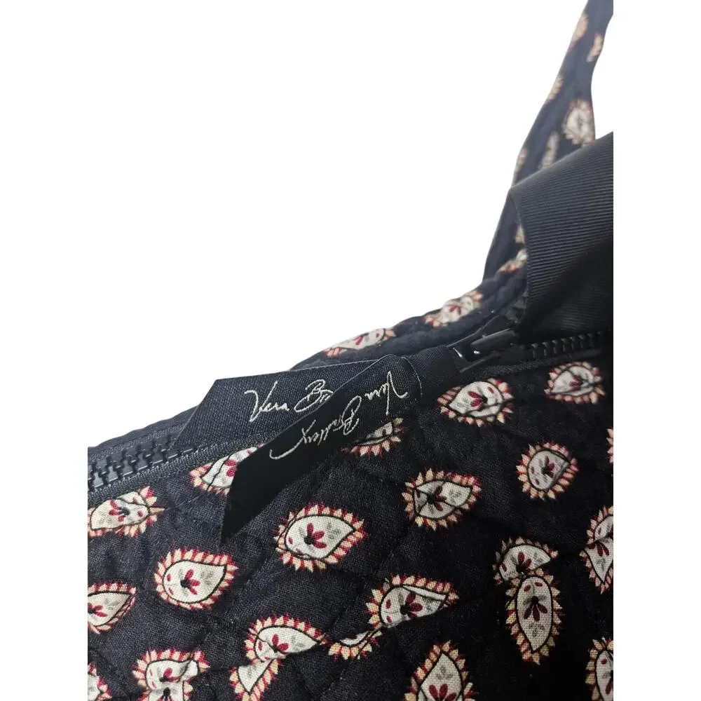 Vera Bradley Retired Garment Bag Black Quilted Pattern Monogram Travel Luggage